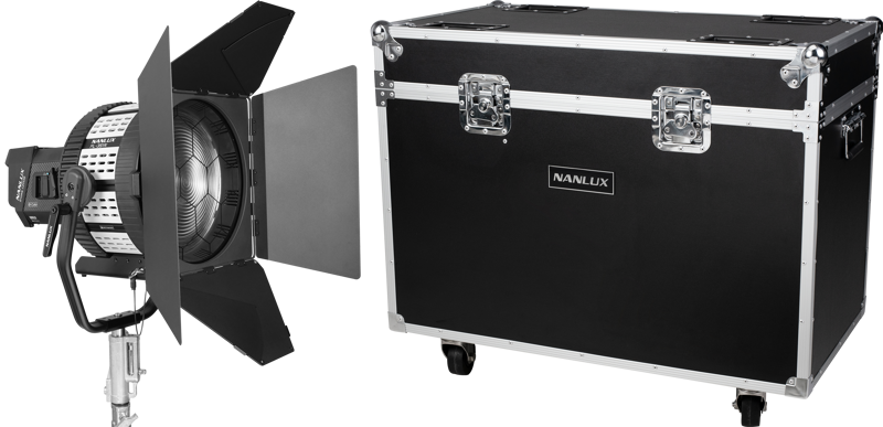 Nanlux Evoke 1200B Spot Light with FL-35YK Fresnel Lens and Flight Cas