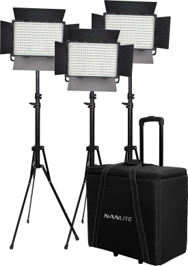 Nanlite Kit Nanlite 3 light kit 1200DSA w/Trolley Case & Light Stand