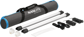 Nanlite Pavotube II 15C LED RGBWW Tube Light 2 Light Kit