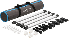 Nanlite Pavotube II 15C LED RGBWW Tube Light 4 Light Kit
