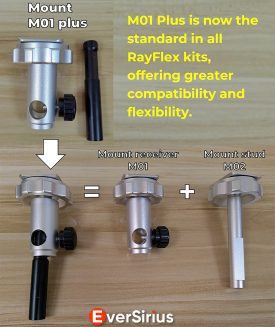 RayFlex Mount Receiver Plus sliding lock mount for M-series reflectors on film sets