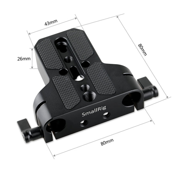 SmallRig 1674 Baseplate with 15mm Rod Clamp