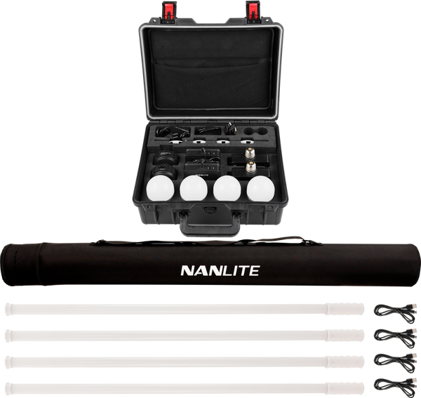Nanlite Kit Nanlite Pavotube T8-7X-4 Light kit  & Pavobulb 10C 4 Bulb kit