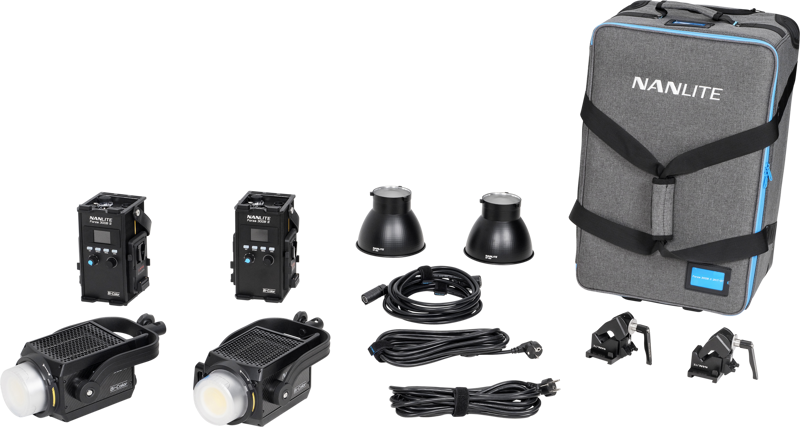 Nanlite Forza 300B II 2 Kit LED Spot Light with Trolley Case