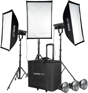 Nanlite FS-150 LED 3 light kit with stand