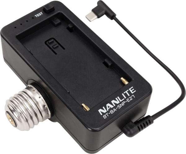 Nanlite NPF Battery Adapter with E27 Head