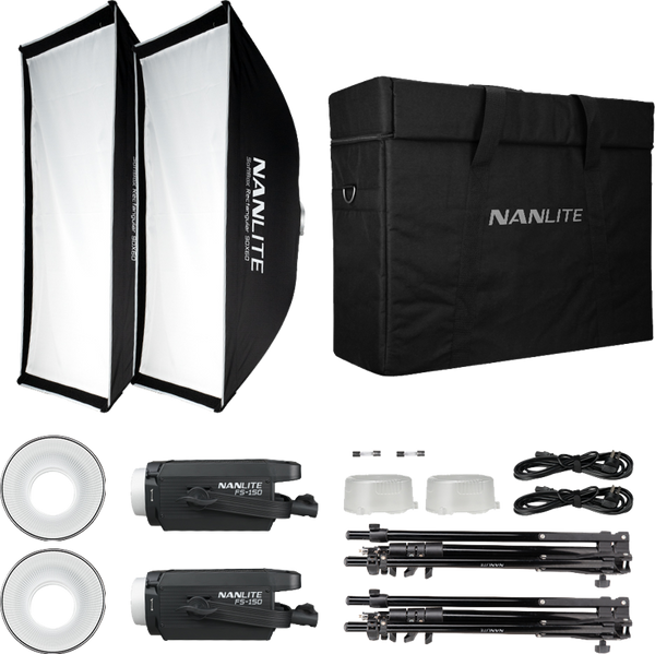 Nanlite FS-150 LED 2 light kit with stand